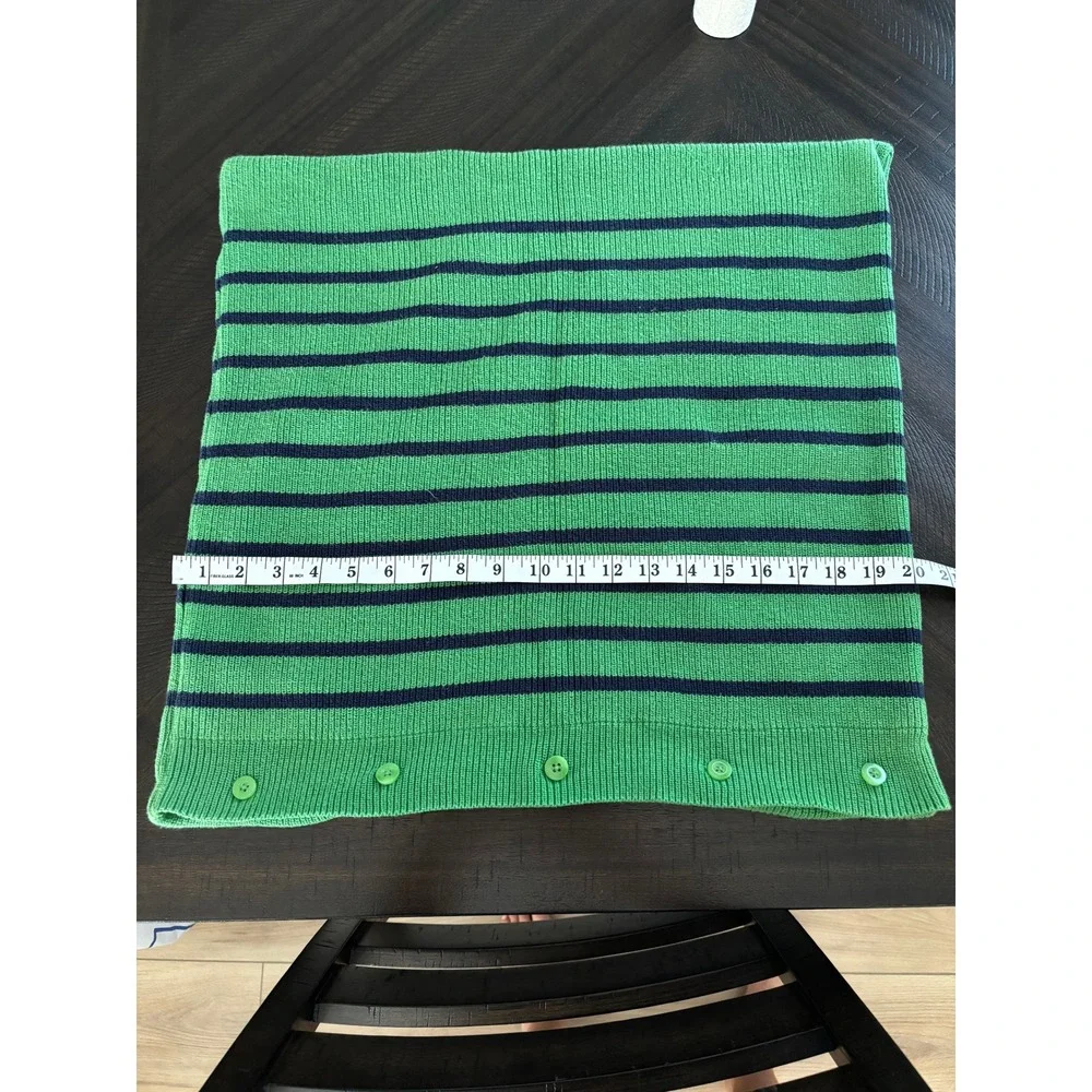 Ralph Lauren Home Toulon Striped Throw Pillow Case Only Bottle Green/Navy